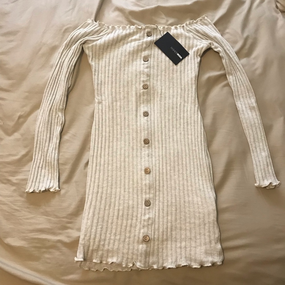 Off the shoulder mini dress